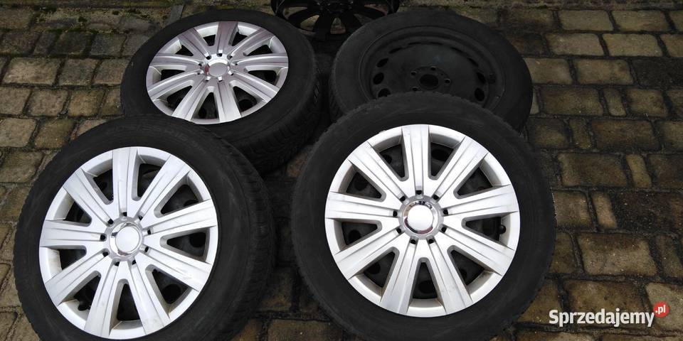 Koła zimowe 4 16 na felgach stal 5x112 kołpaki