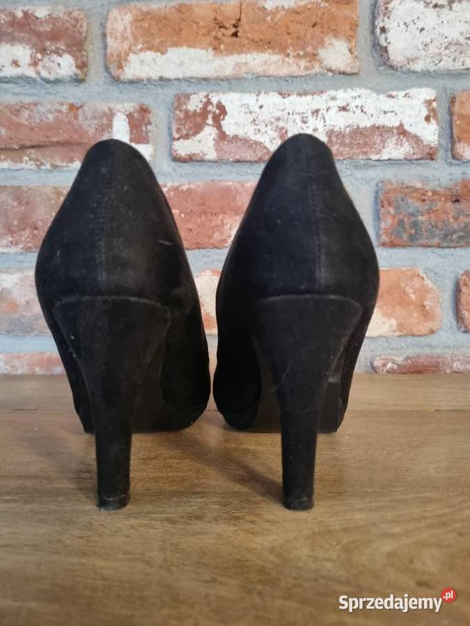 Czarne czółenka na obcasie Warszawa