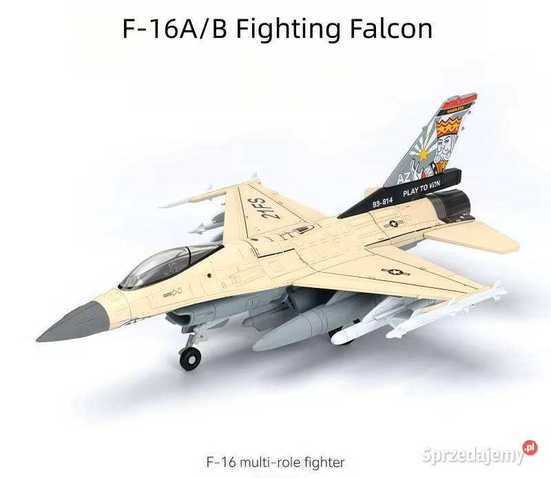 Samolot F16 Falcon Diecast Skala 172 Milanówek