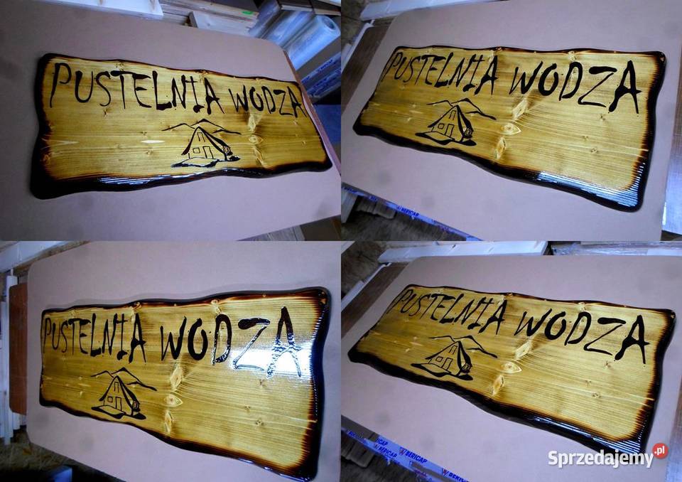 tablica 25x100 opalana z drewna szyld drewniany Andrychów sprzedam
