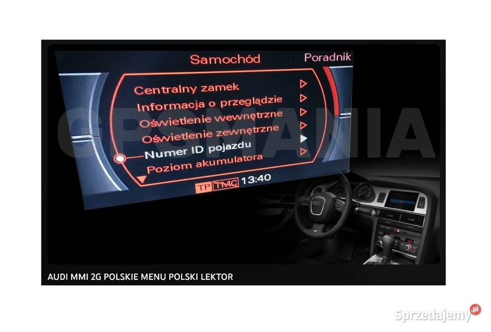 Polskie menu nawigacji Audi MMI 2G A4 A5 A6 A8 Łódź