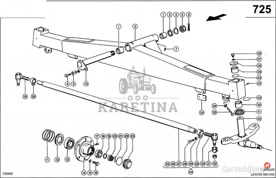 Claas Lexion 560 ZWROTNICA OSI 0007696083 wielkopolskie sprzedam