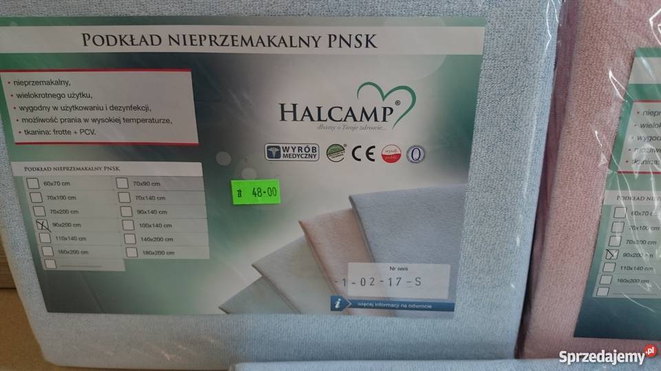 Podkład 90x200 nieprzemakalny PNSK Halcamp Kielce