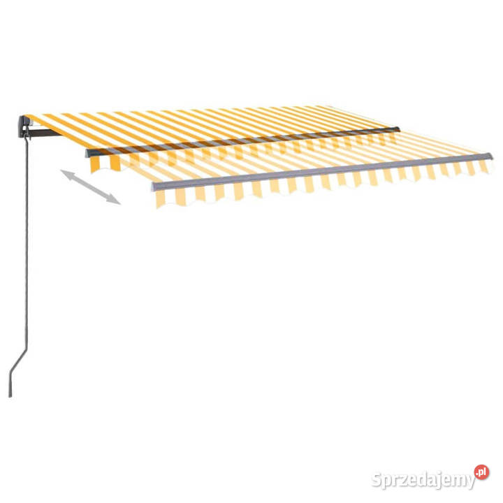 Ręcznie zwijana markiza z LED 3x25 m żółtobiała Warszawa
