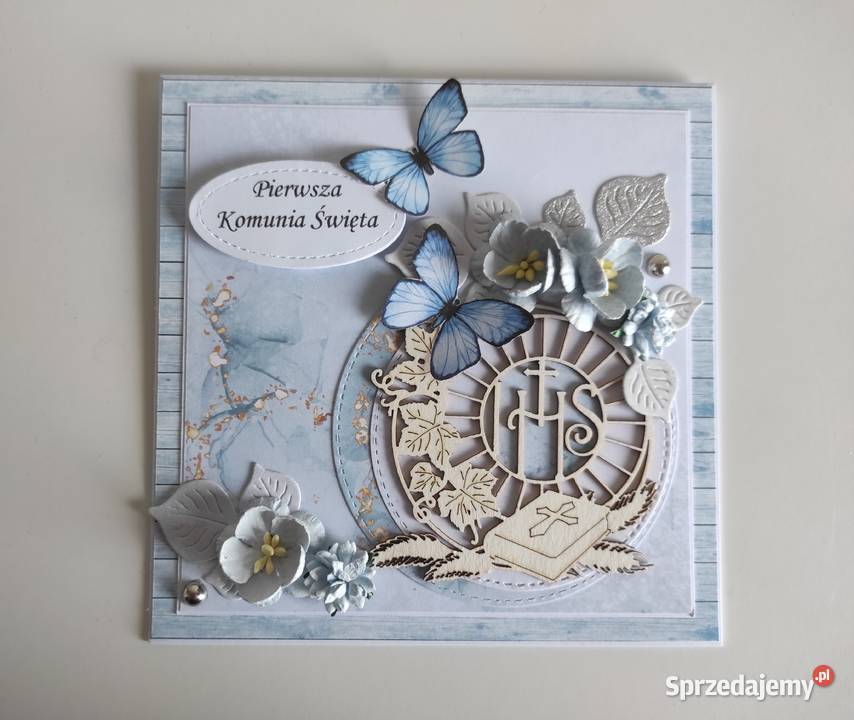 Kartka w pudełku ręcznie robiona na Pamiątkę Łódź