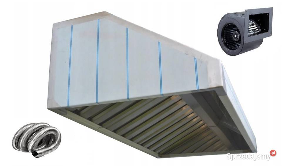 Okap Gastronomiczny 300x70x40 Filtry TURBINA