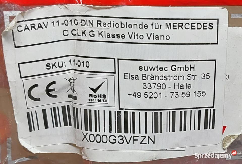 CARAV 11010 OBUDOWA RAMKA RADIA VITO VIANO C CLK Mielęcin sprzedam
