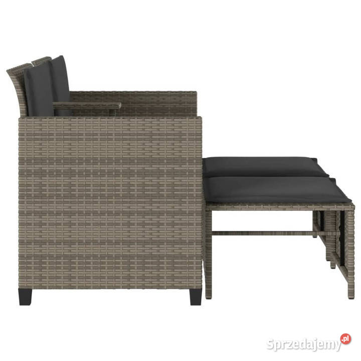 2os sofa ogrodowa ze stolikiem i stołkami szara Meble ogrodowe Warszawa sprzedam