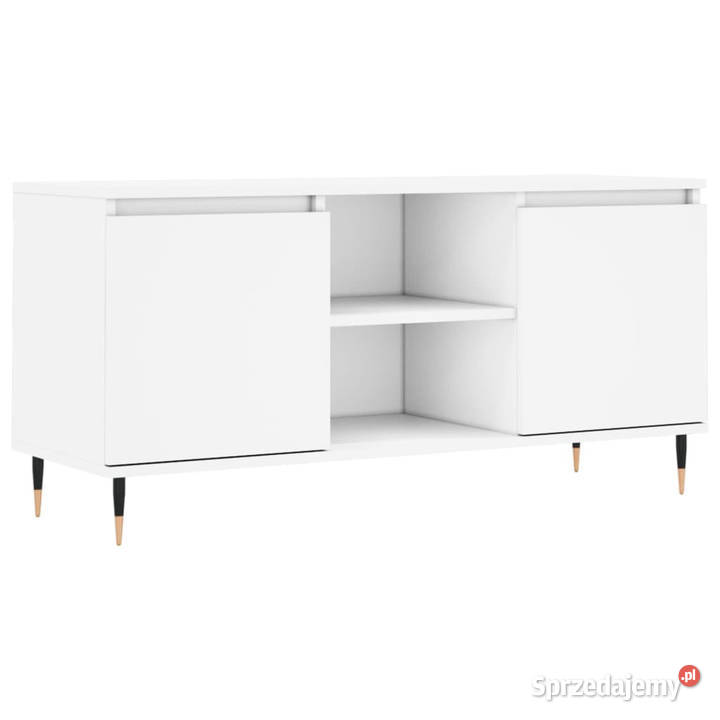 Szafka pod TV biała 104x35x50 materiał