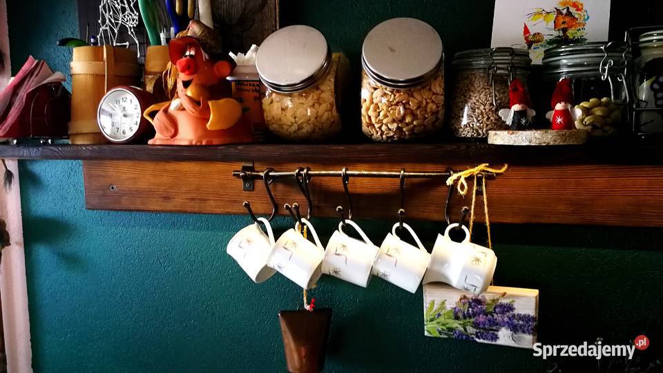 Regał drewniany rustykalny półka drewniana loft świętokrzyskie Radków