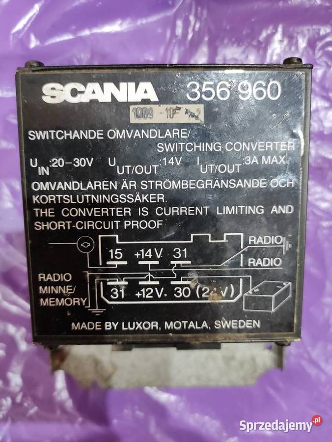 Przetwornica napięcia prądu SCANIA Części i akcesoria