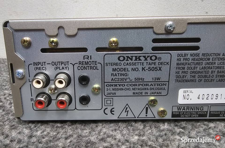 ONKYO K505X Wysokiej klasy magnetofon kasetowy Kraków