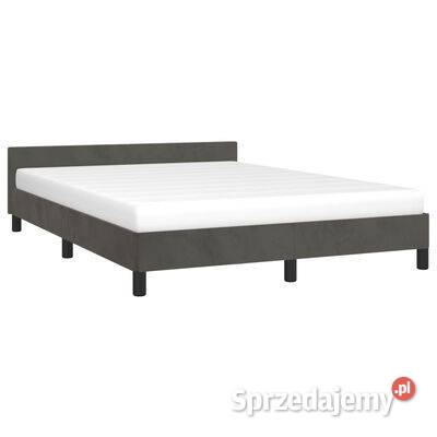 vidaXL Rama łóżka z zagłówkiem ciemnoszara Warszawa