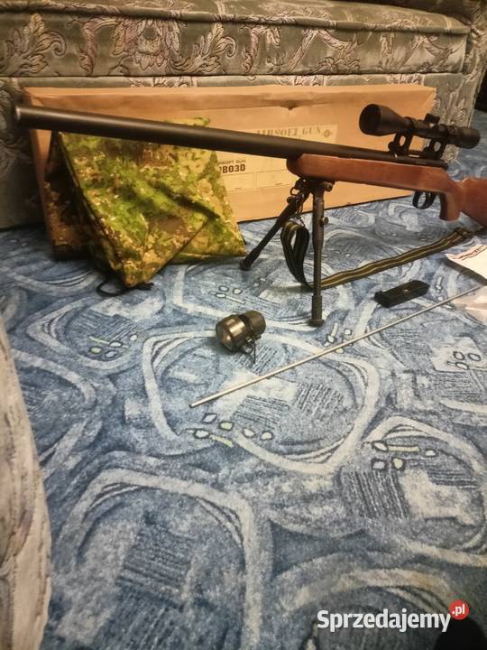 Pistolet na kulki snajperka airsoft luneta MB03D Lublin
