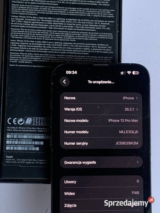 Smartfon Iphone 13 Pro 256 GB sierra blue Apple / iPhone Turek