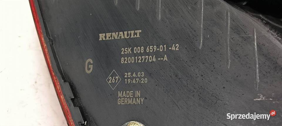 LAMPA LEWA TYŁ RENAULT SCENIC II osobowe kujawsko-pomorskie Lipno