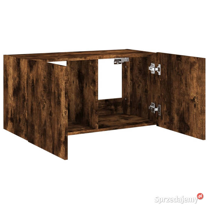 Ścienna szafka TV z LED przydymiony dąb 80x35x41 RTV sprzedam