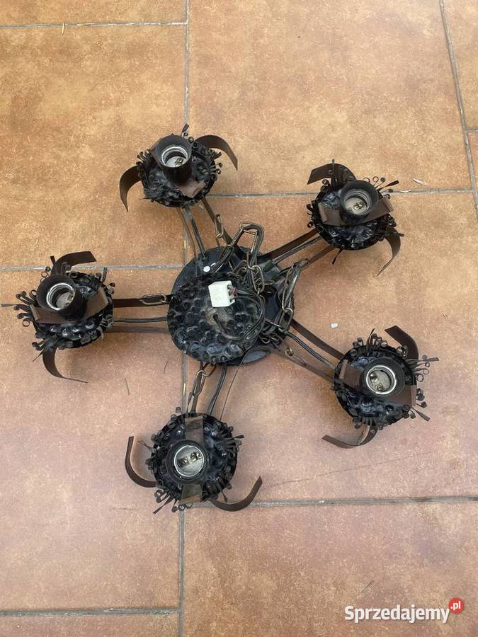 Lampa antyk szklane zdejmowane klosze Ostrzeszów