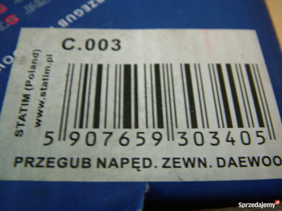 DAEWOO TICO Przegub Zewnętrzny Układ napędowy Turek