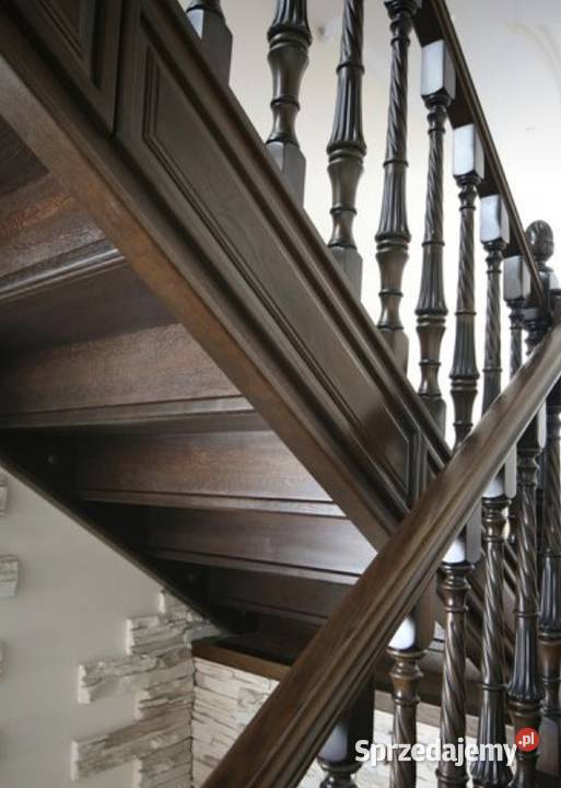 Schody drewniane stopnie listwy balustrady Dom i Ogród Bydgoszcz