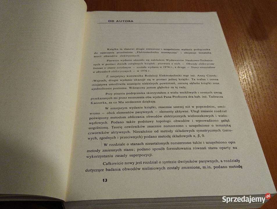 Teoria obwodów elektrycznych Bolkowski Gdańsk