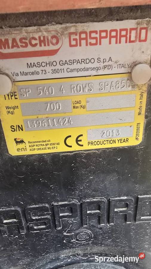 Siewnik do kukurydzy gaspardo sp540 4 rzędowy Szarbia