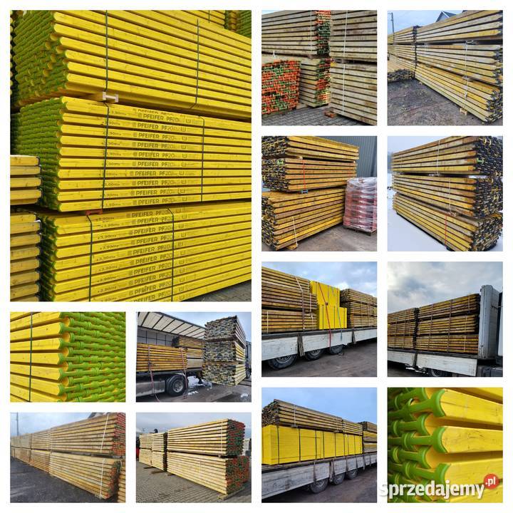 Dźwigary H20 doki budowlane stemple metalowe Pniewy