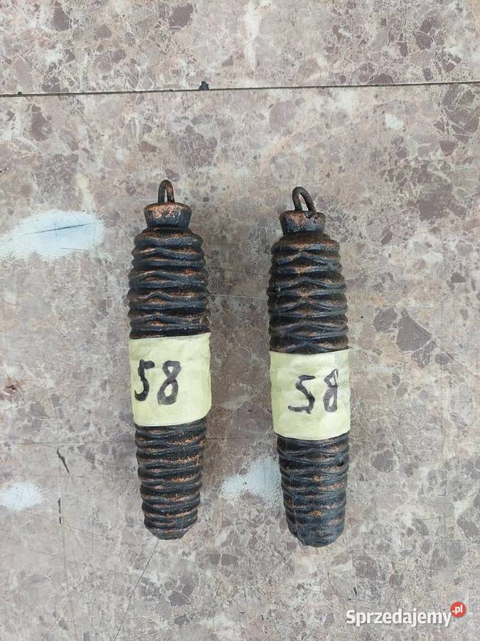 58 szyszki 2 obciążniki wagi zegara kukułki 270g Tczew