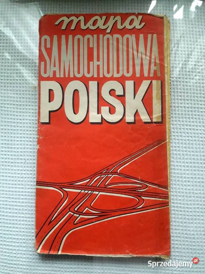 Mapa Polski samochodowa rok 1981 PRL nr 3.