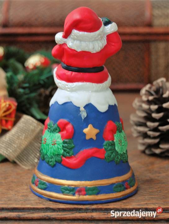 Święty Mikołaj dzwonek malowana figurka Lublin sprzedam
