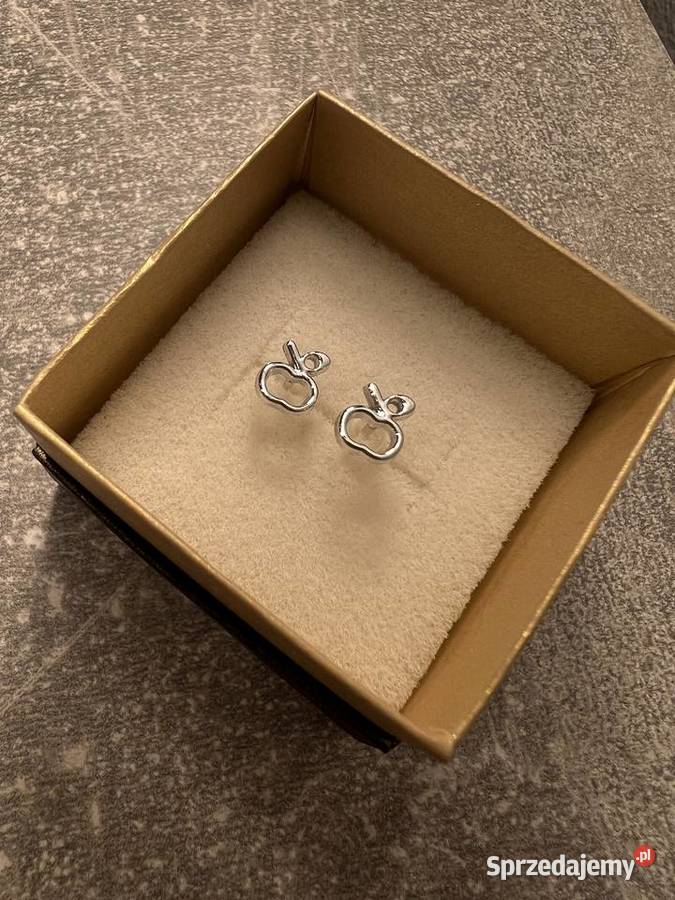 Kolczyki srebrne jabłka jabłko