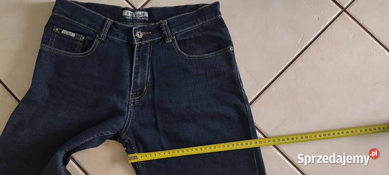 Spodnie jeansowe męskie STLeonf jeans niebieski Giżycko