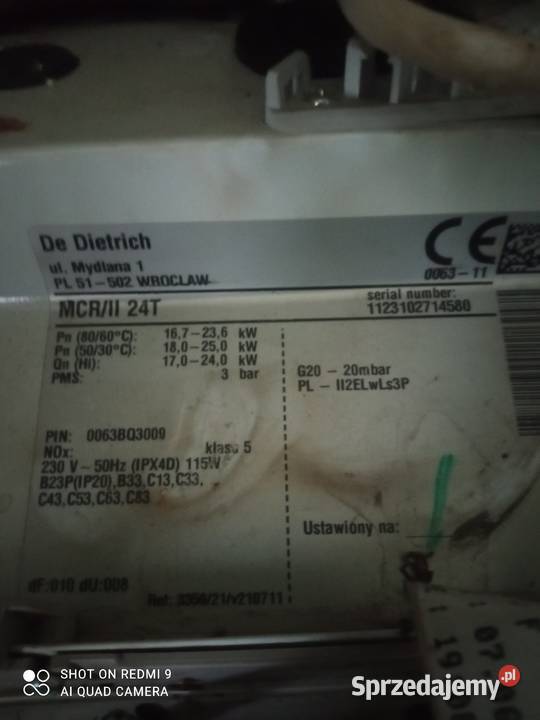 Sprzedam piec deditrich z bojlerem z demontażu Akcesoria grzewcze Bełsznica