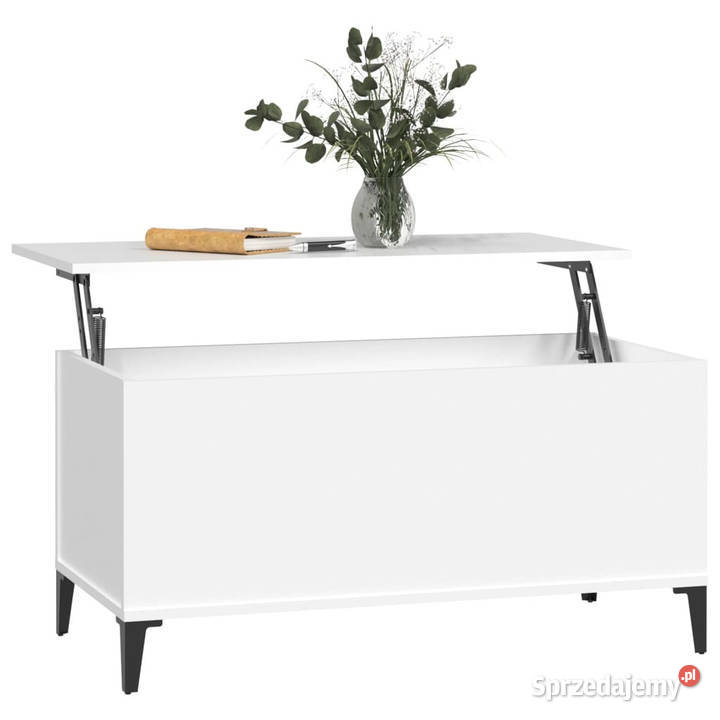 Stolik kawowy biały 90x445x45 materiał Warszawa