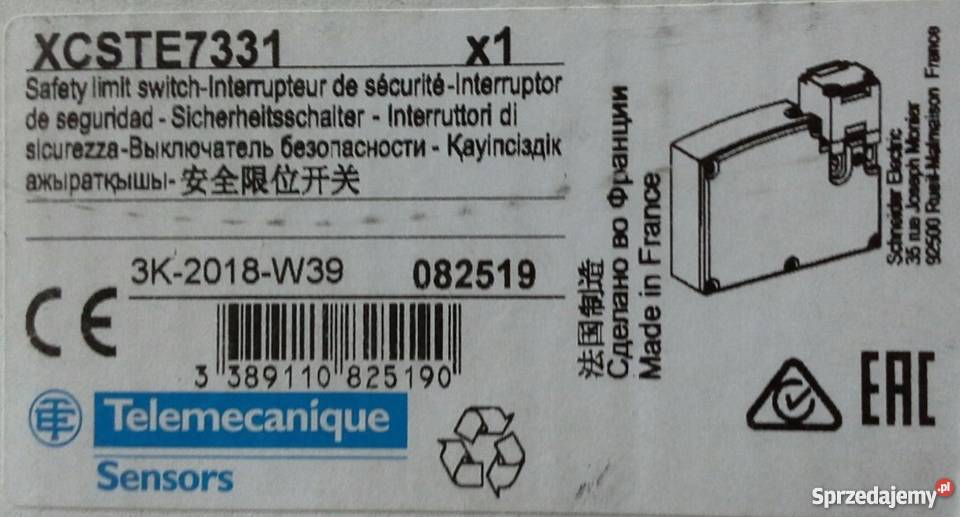 Wyłącznik bezpieczeństwa XCSTE7331 Telemecanique Zabrze