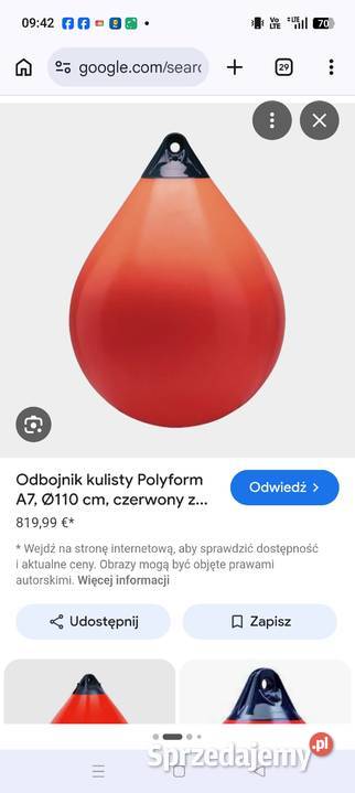 Boja Cumownicza duża A7 POLYFORM Gdańsk