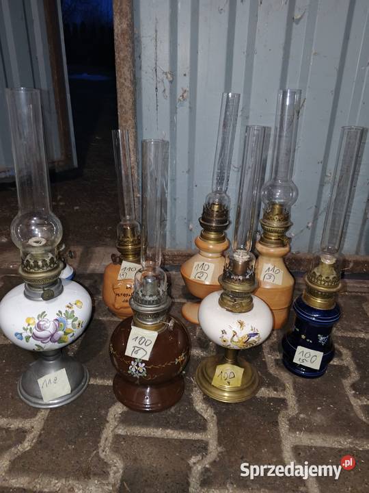 lampy naftowe porcelana Fałków