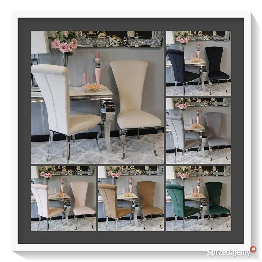 Krzesła glamour Ottavio Tapicerowane Do jadalni Warszawa