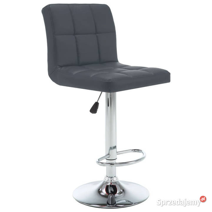 Stołki barowe 2 szare sztuczna skóra WM323638 Warszawa