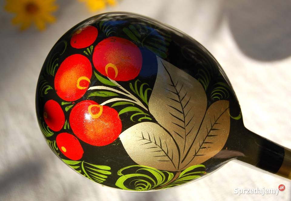 Chochłoma ręcznie malowana rosyjska łyżka Lublin