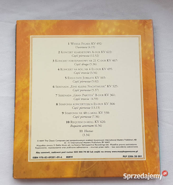3 sztuki płyta CD Mozart Mistrzowskie Dzieła Zielona Góra