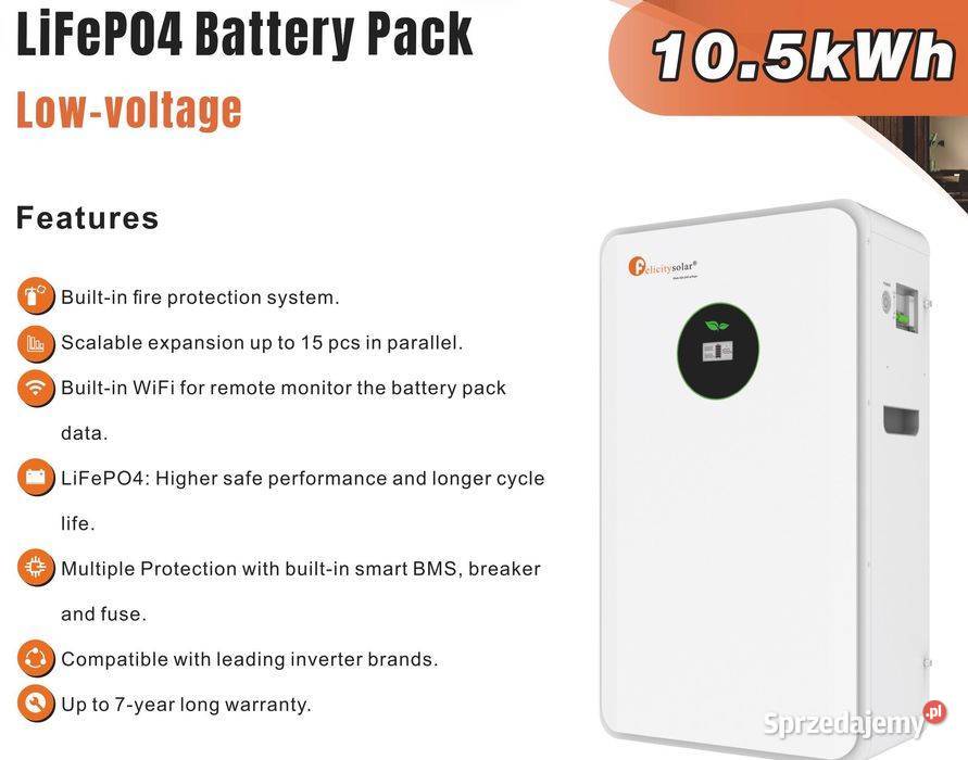 Magazyn energii LV LFelicity Solar FLA48200P 105 małopolskie sprzedam