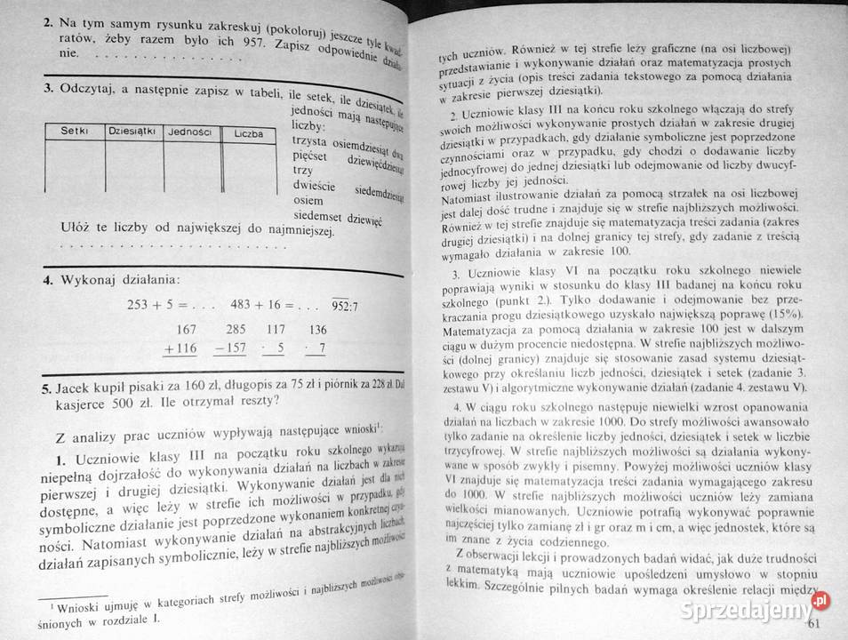 Możliwości matematyczne uczniów szkół miękka Chełm sprzedam