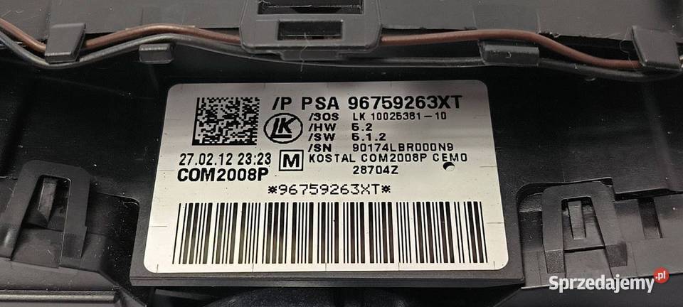 PRZEŁĄCZNIK ZESPOLONY PEUGEOT 508 RXH 9675263XT osobowe Lipno
