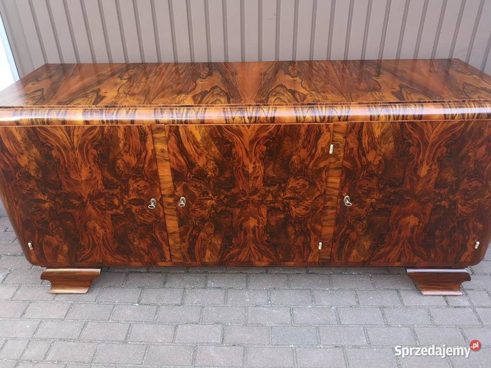 KomodaBufet ARTDECO Orzech RTV Solidna 200 Stara Meble Antyki, Sztuka, Kolekcje Swarzędz
