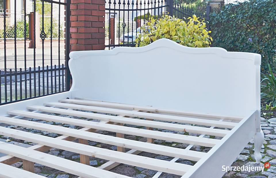 Łóżko stylowe ludwik białe klasyczne 156x218 Kalisz