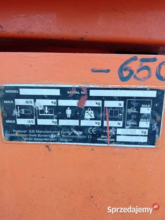 Sprzedam podnośnik nożycowy JLG 2646ES 2006 kujawsko-pomorskie Bydgoszcz