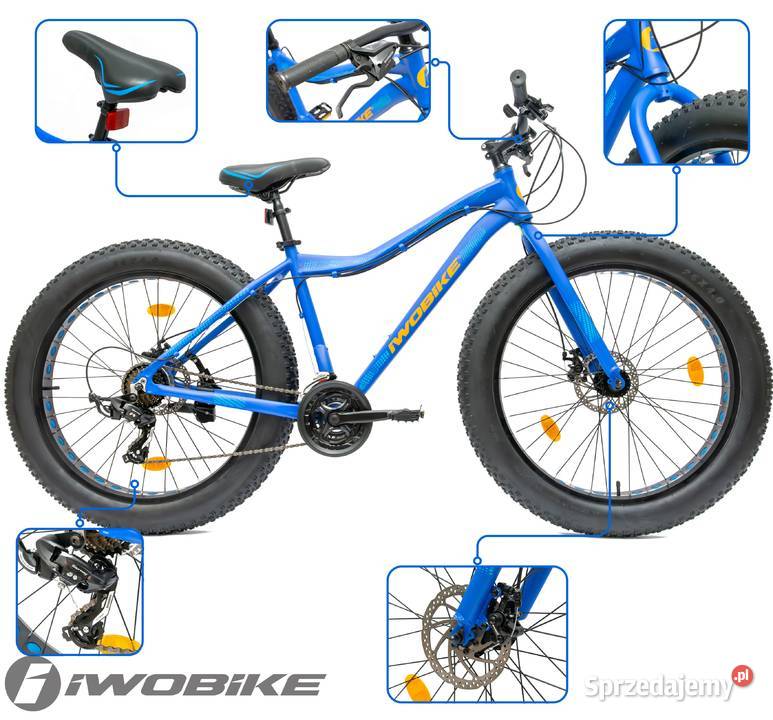 Rower Damski Męski Fatbike 26 IWOBIKE Shimano Gorlice
