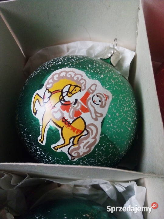 bombki kolorowe z ludzikami vintage PRL Częstochowa sprzedam