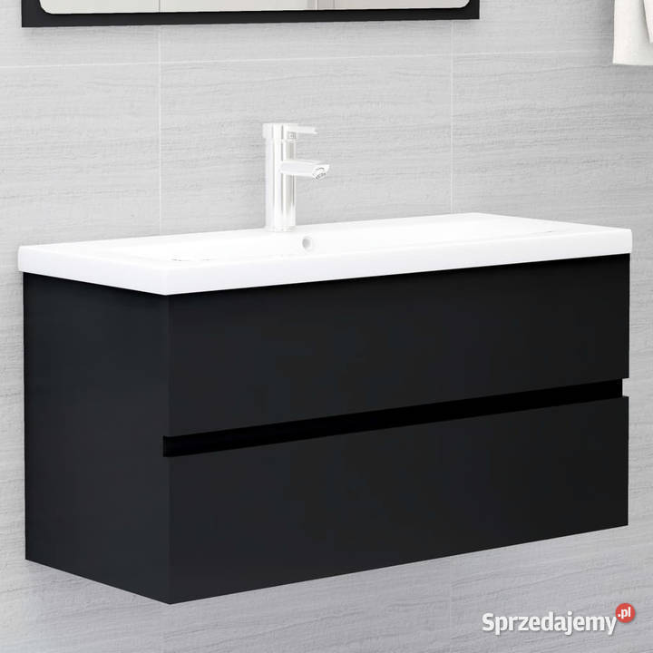 Szafka pod umywalkę czarna 90x385x45 WM804756 Pozostałe mazowieckie Warszawa